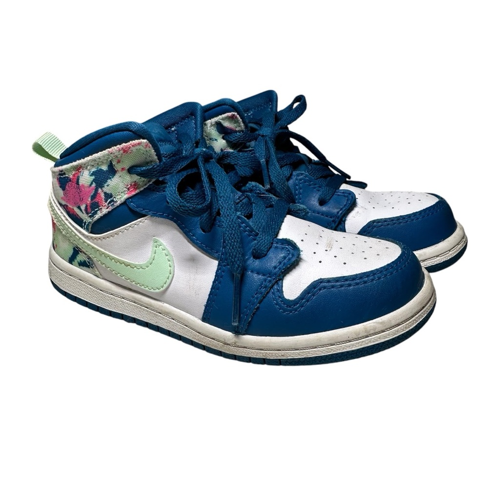 Nike- Air Jordan 1 Mid TD 'Green Abyss Frosted Spruce’ Sneakers- Toddler…